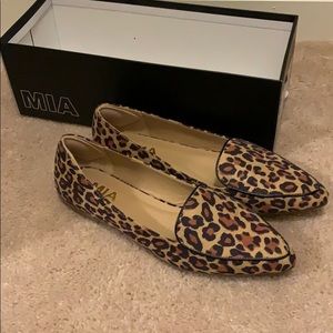 Brand new MIA leopard pointed loafers size 6